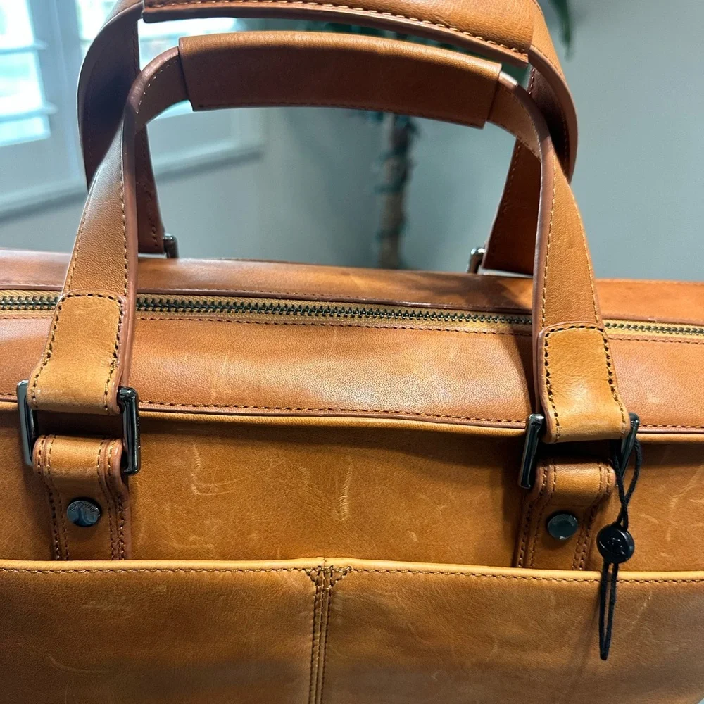 Brahmin Unisex Genuine Leather Briefcase NWOT